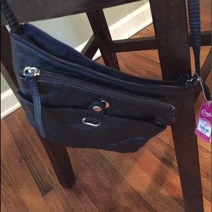 Candies crossbody black soft leather purse... NWT